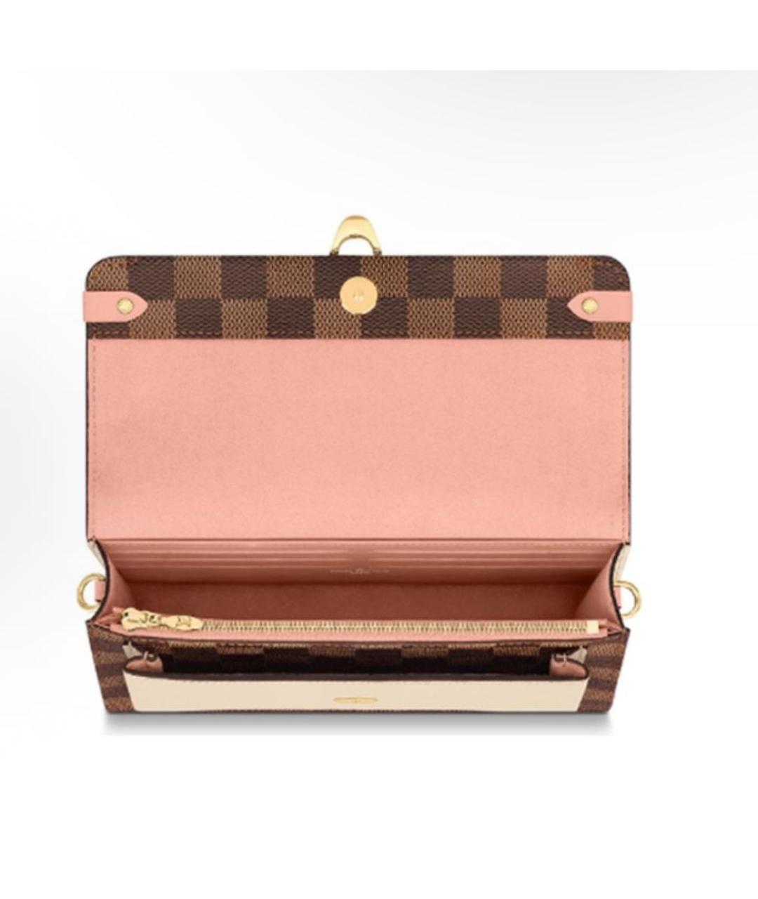 LOUIS VUITTON Коричневая кожаная сумка через плечо, фото 4
