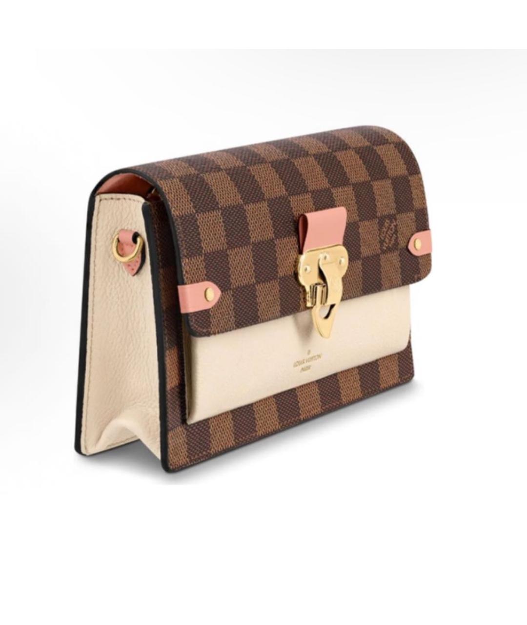 LOUIS VUITTON Коричневая кожаная сумка через плечо, фото 2