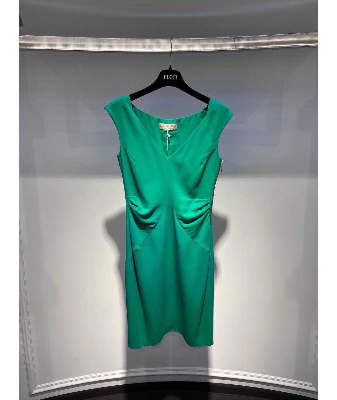 EMILIO PUCCI Зеленые повседневное платье, фото 3
