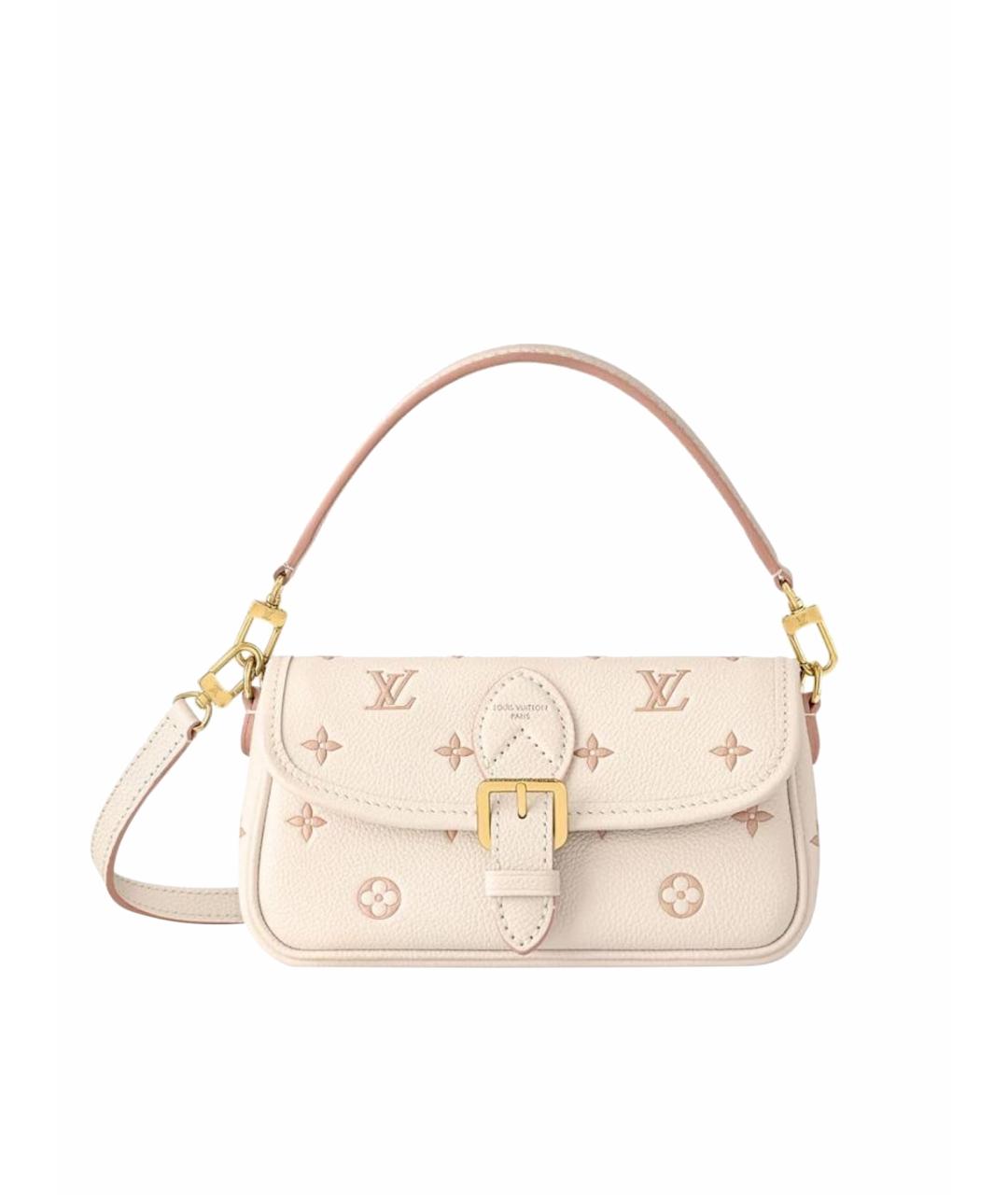 LOUIS VUITTON Бежевая кожаная сумка через плечо, фото 1