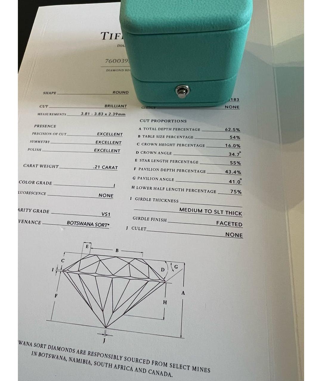 TIFFANY&CO Серебряное платиновое кольцо, фото 3