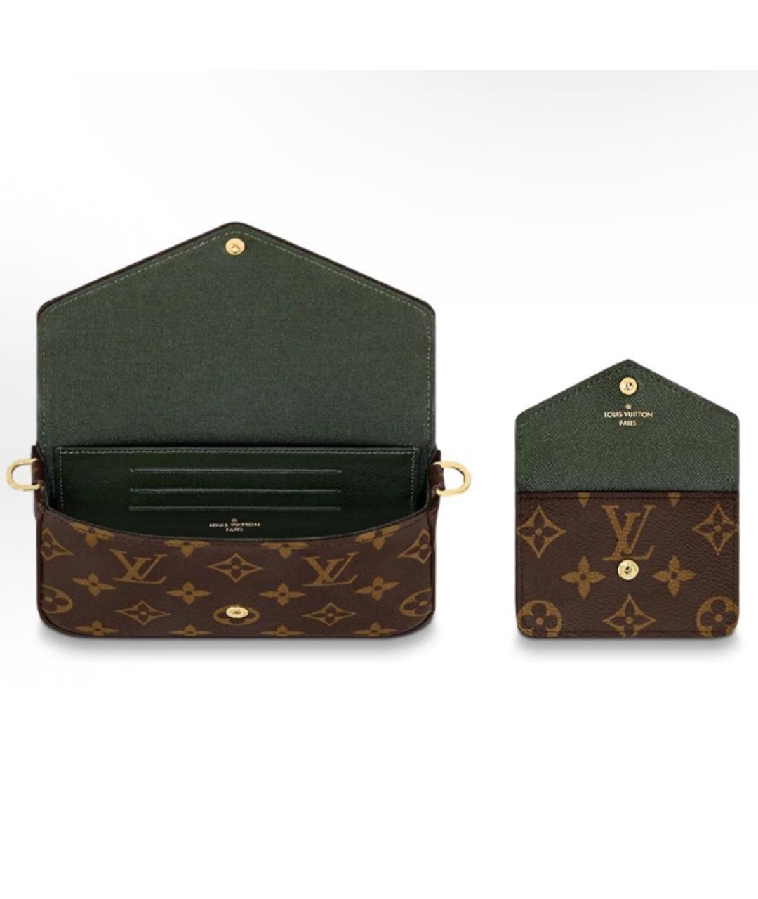 LOUIS VUITTON Коричневая кожаная сумка через плечо, фото 5