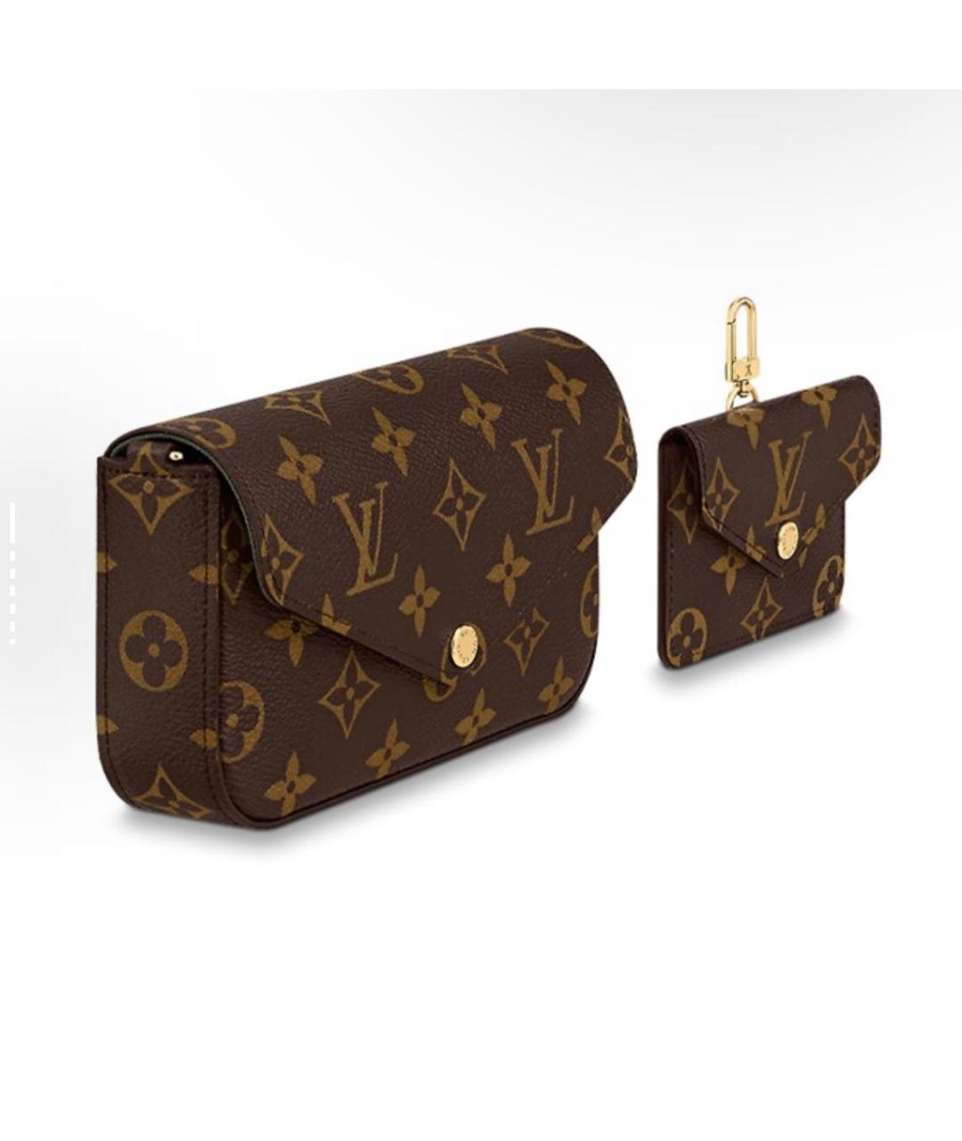 LOUIS VUITTON Коричневая кожаная сумка через плечо, фото 2