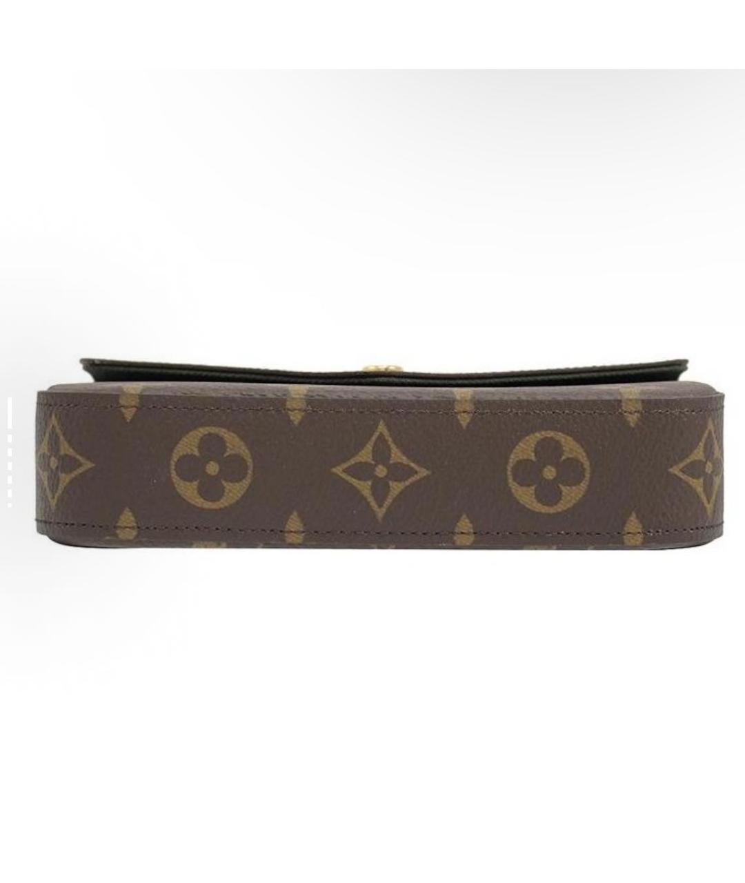 LOUIS VUITTON Коричневая кожаная сумка через плечо, фото 4