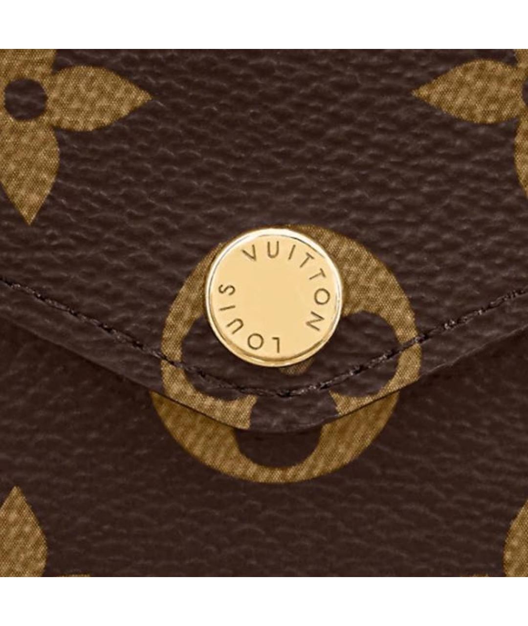 LOUIS VUITTON Коричневая кожаная сумка через плечо, фото 6