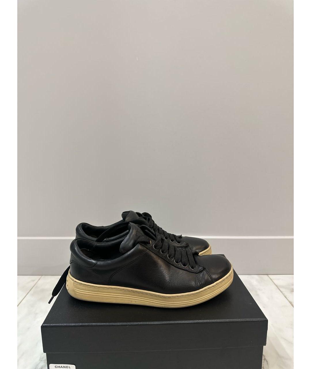 TOM FORD Черные кожаные кеды, фото 9