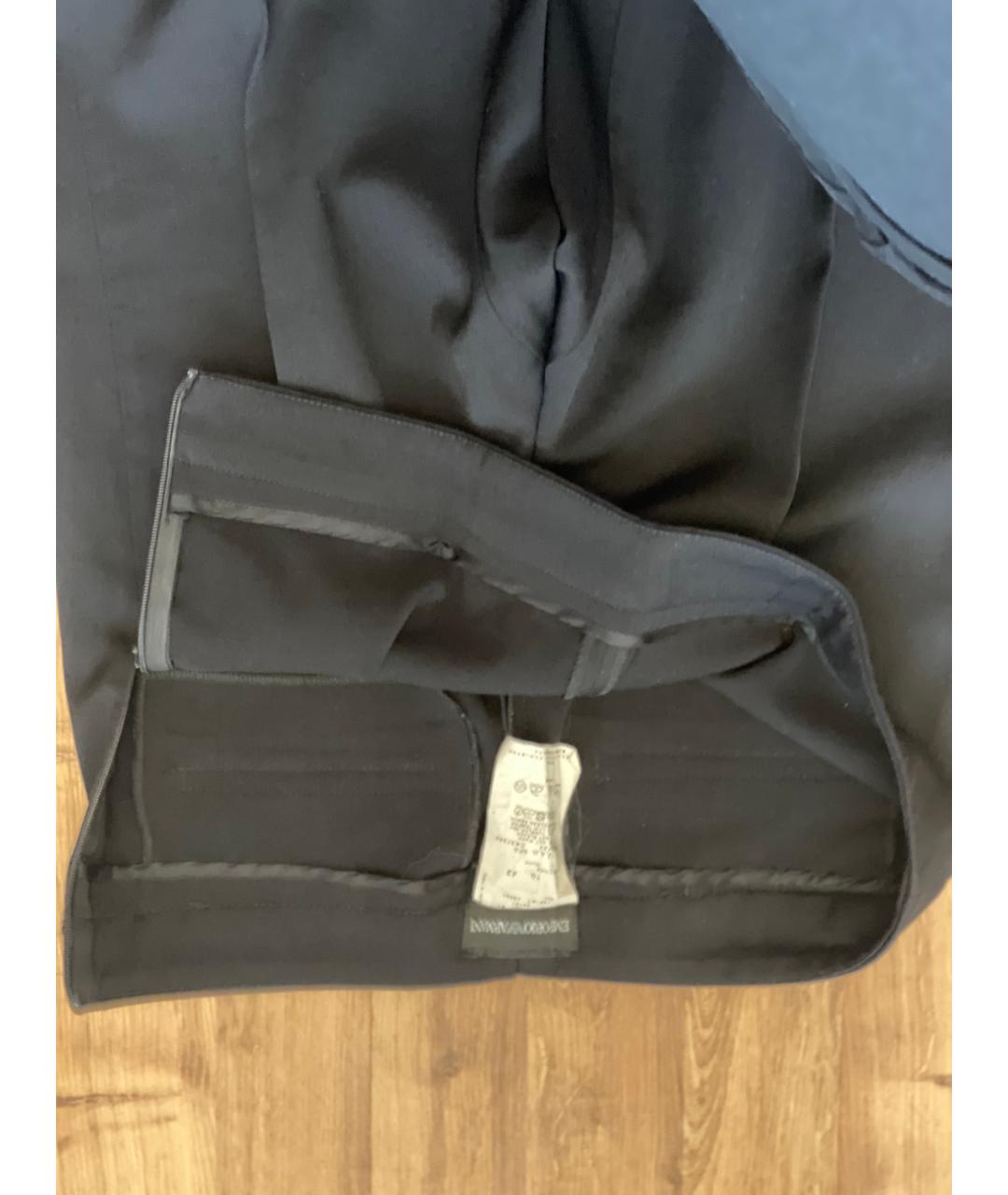 EMPORIO ARMANI Черные шерстяные брюки узкие, фото 4