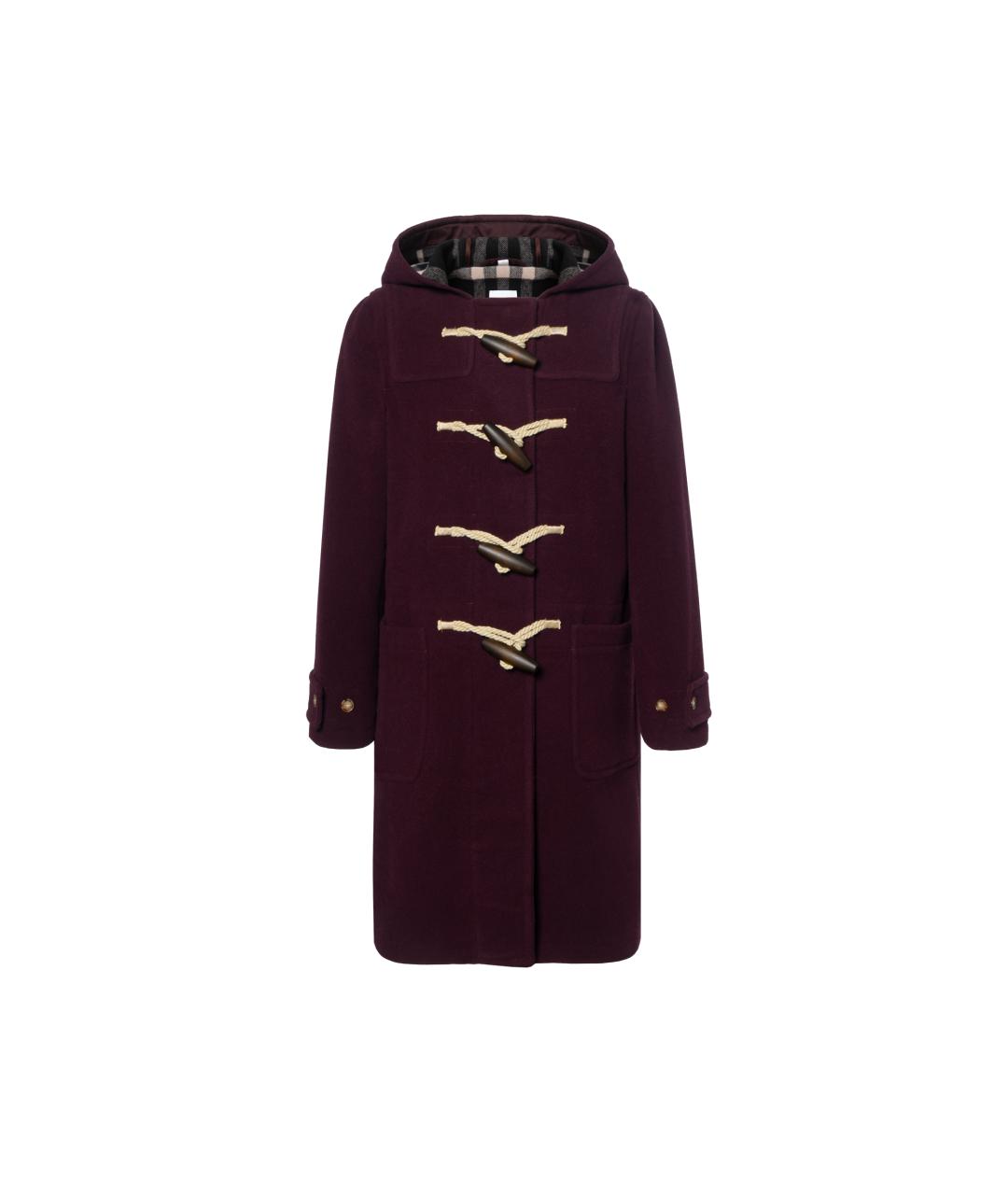 BURBERRY Бордовое пальто, фото 2