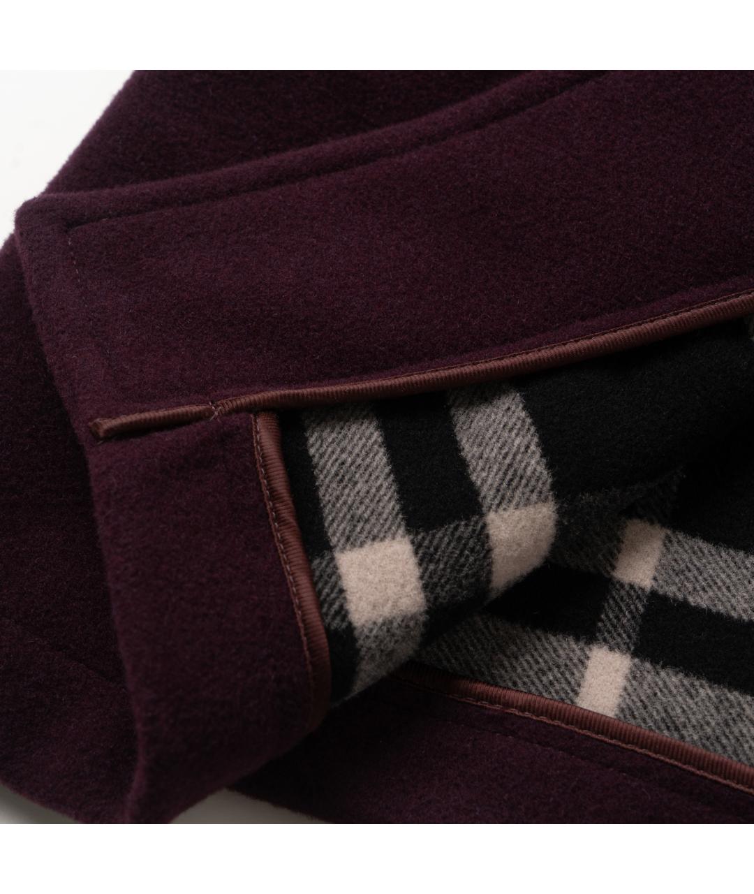 BURBERRY Бордовое пальто, фото 4