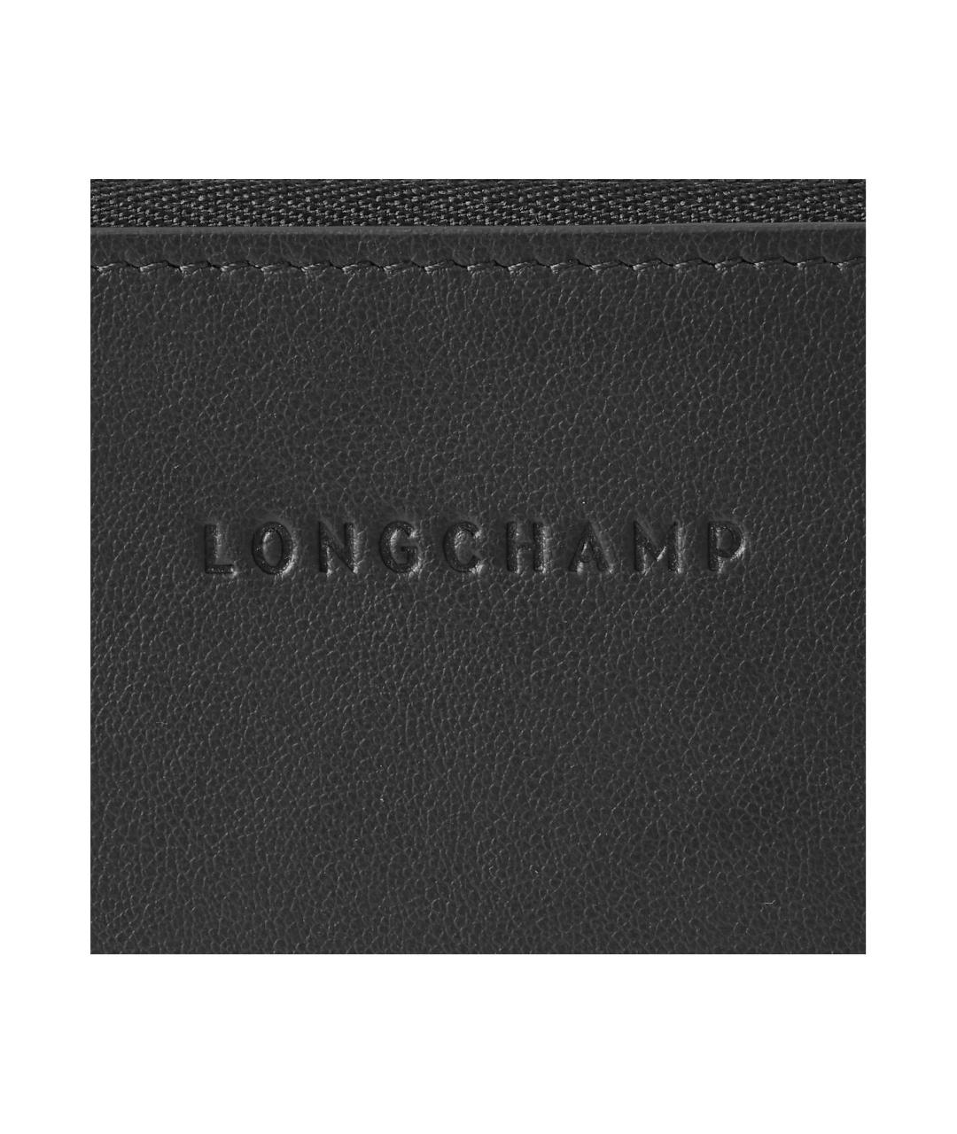 LONGCHAMP Черный кожаный кардхолдер, фото 6