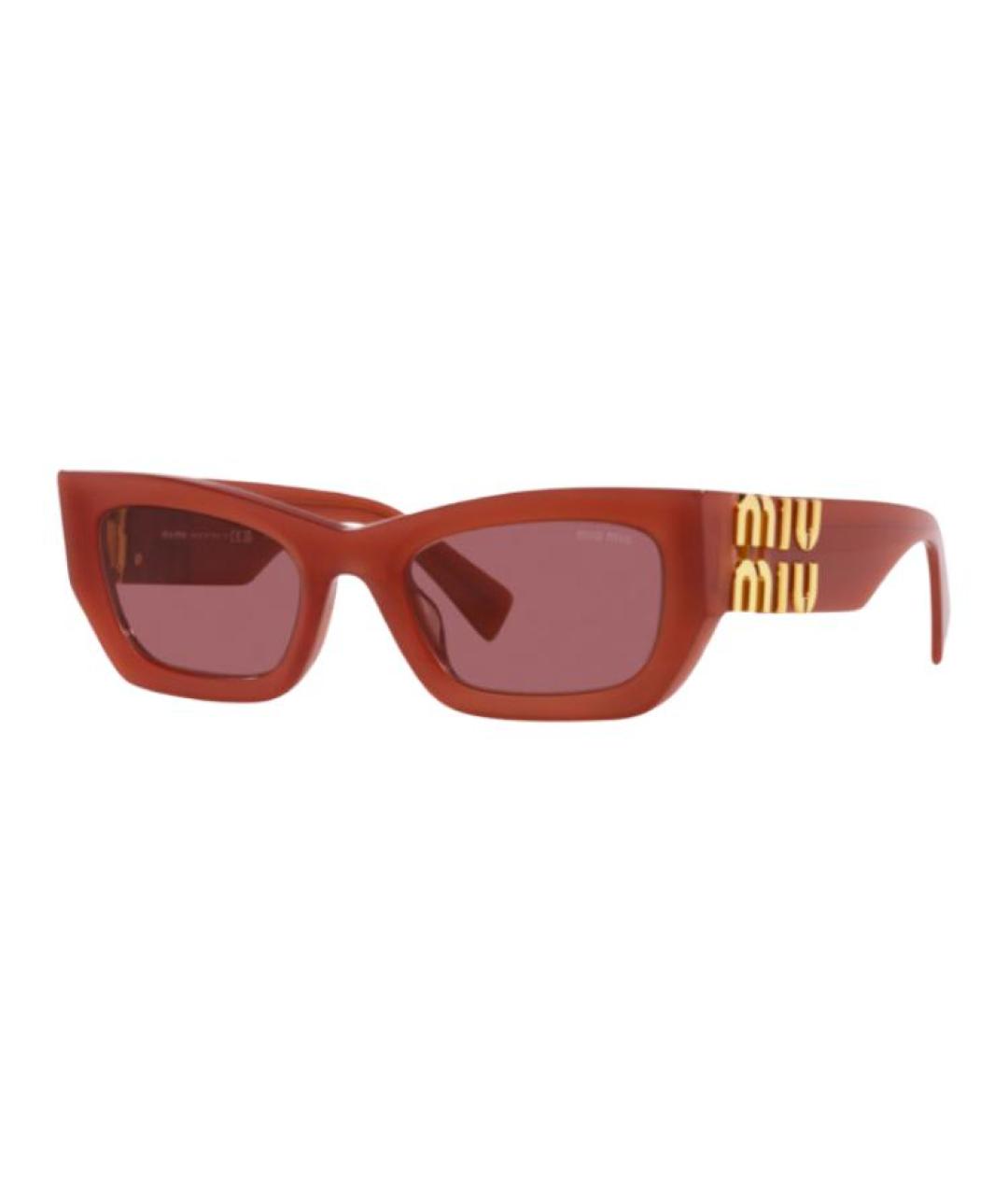 MIU MIU Красные пластиковые солнцезащитные очки, фото 1