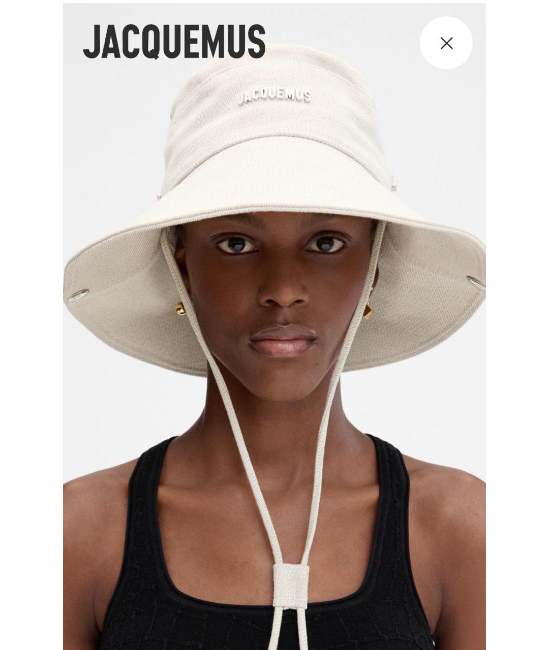 JACQUEMUS Бежевая панама, фото 3