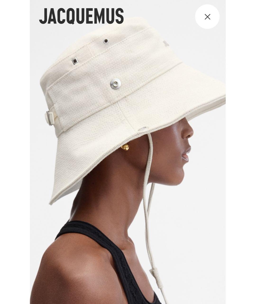 JACQUEMUS Бежевая панама, фото 4