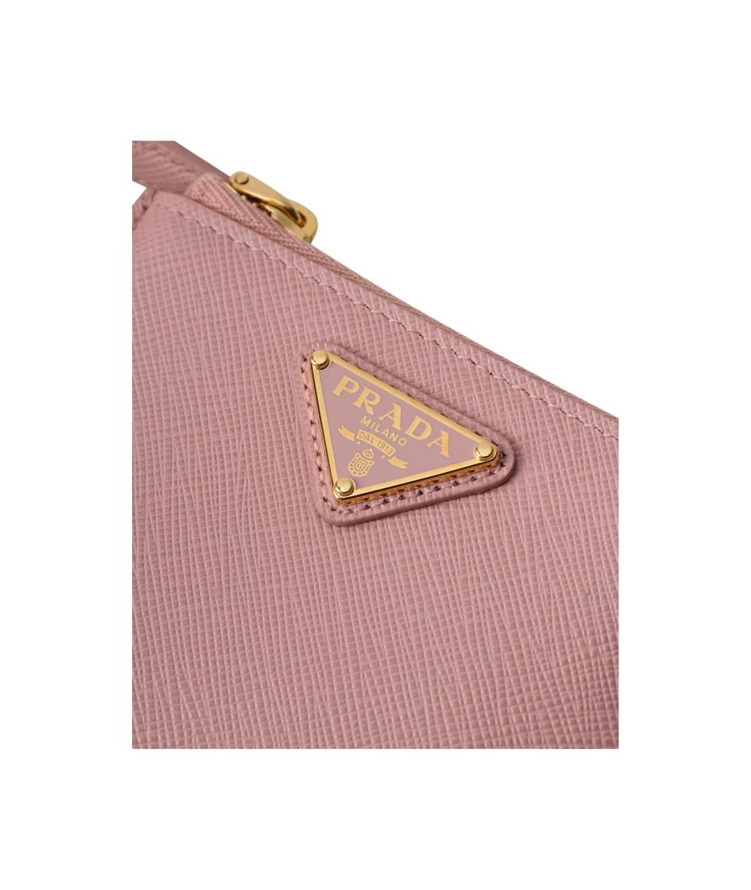 PRADA Розовый кожаный кошелек, фото 5