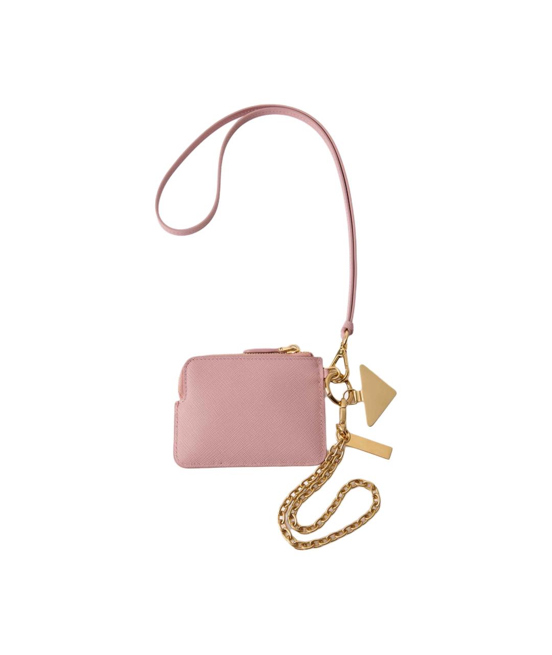 PRADA Розовый кожаный кошелек, фото 3