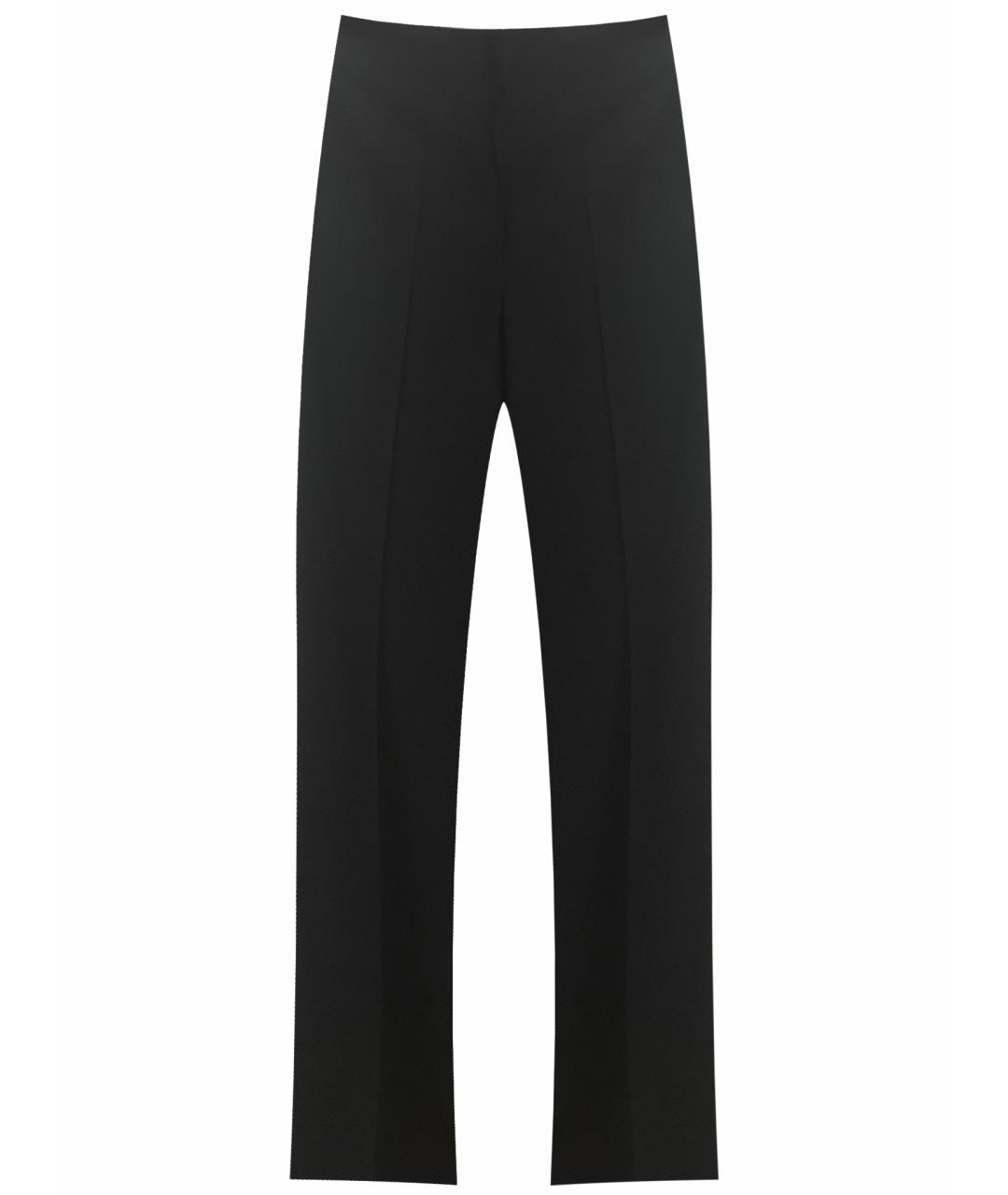 SPORTMAX Черные вискозные прямые брюки, фото 1