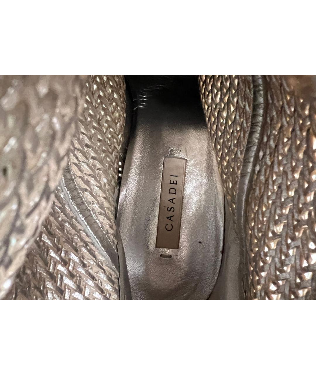 CASADEI Серебряные кожаные ботильоны, фото 3