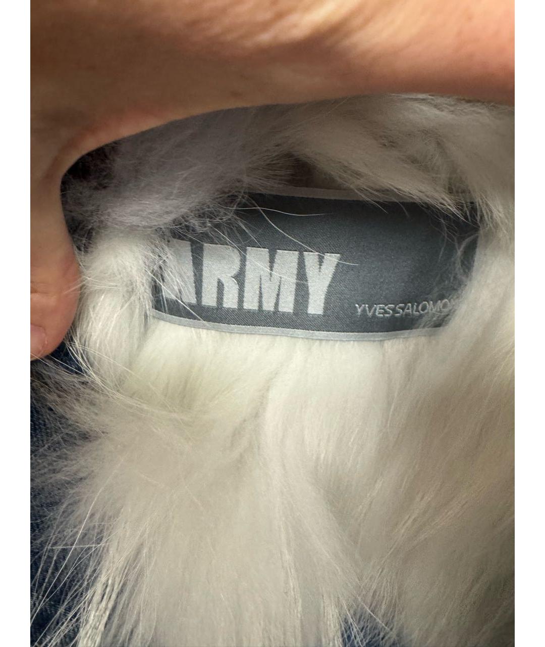 ARMY YVES SALOMON Синяя меховая парка, фото 5