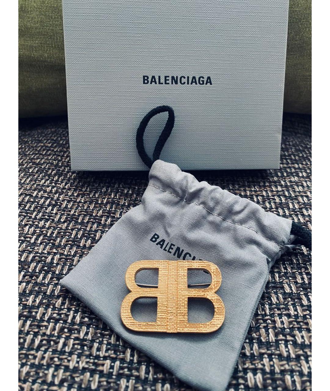 BALENCIAGA Золотая металлическая булавка / брошь, фото 2