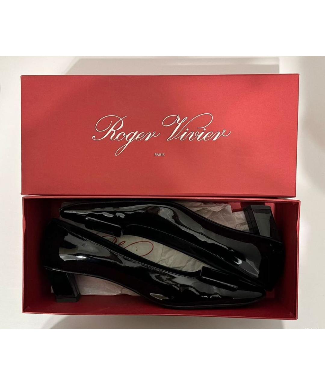 ROGER VIVIER Черные туфли из лакированной кожи, фото 7