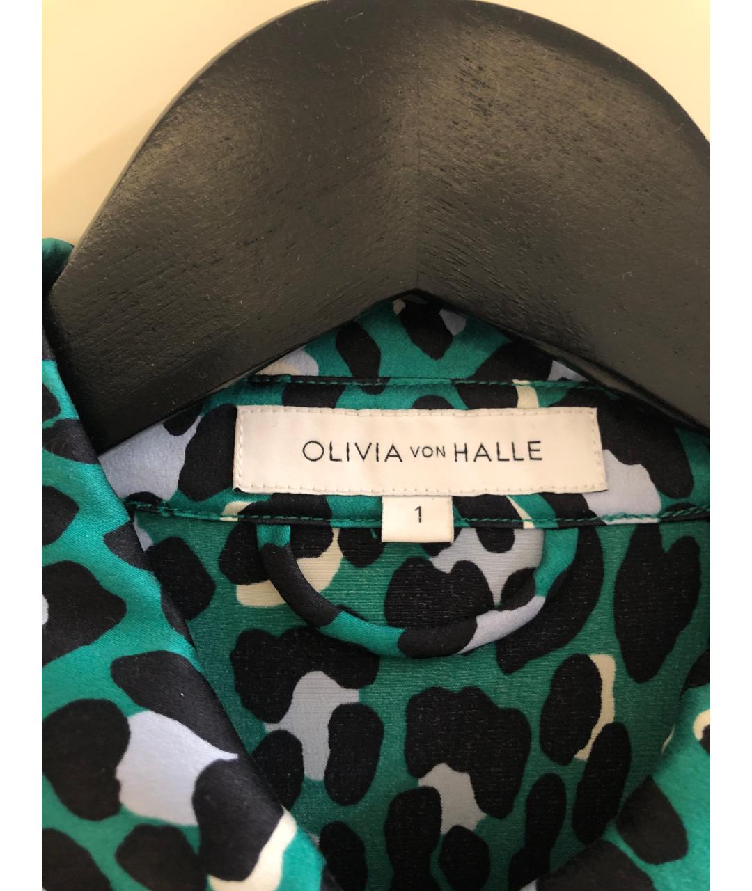 OLIVIA VON HALLE Мульти шелковое платье, фото 7