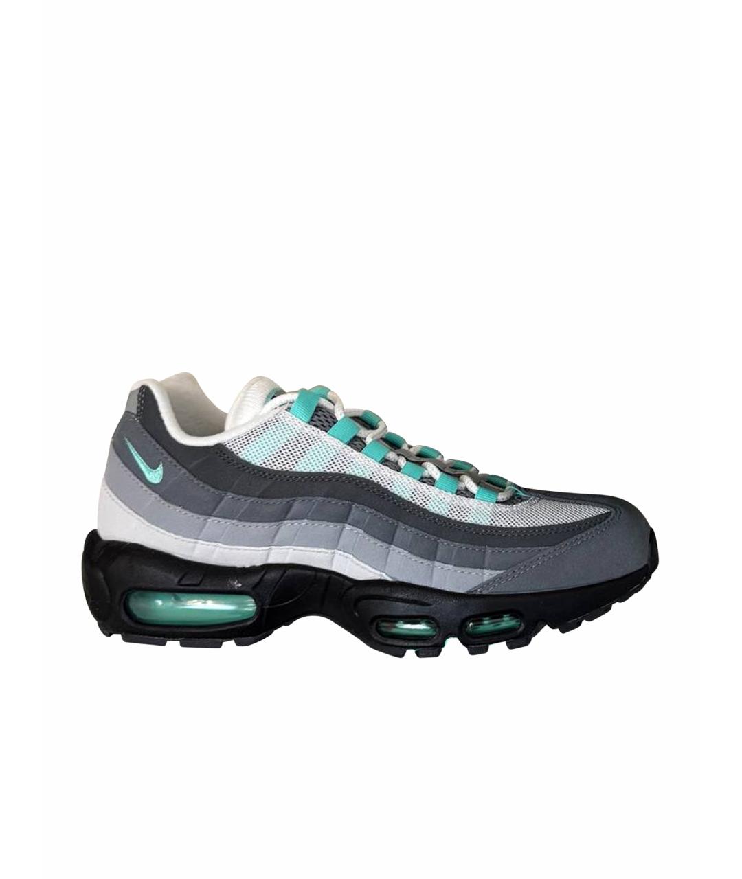 NIKE Серые замшевые низкие кроссовки / кеды, фото 1