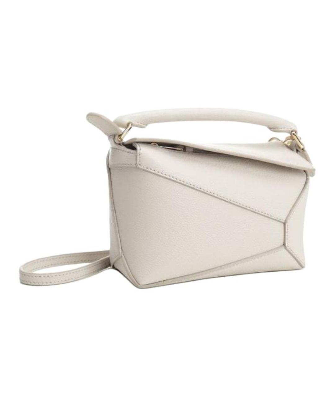LOEWE Белая кожаная сумка через плечо, фото 2