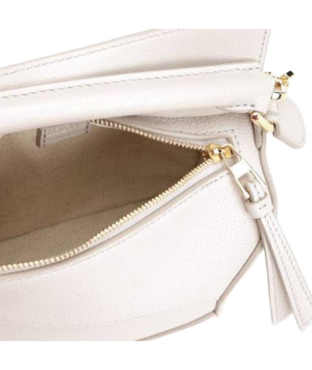 LOEWE Белая кожаная сумка через плечо, фото 4