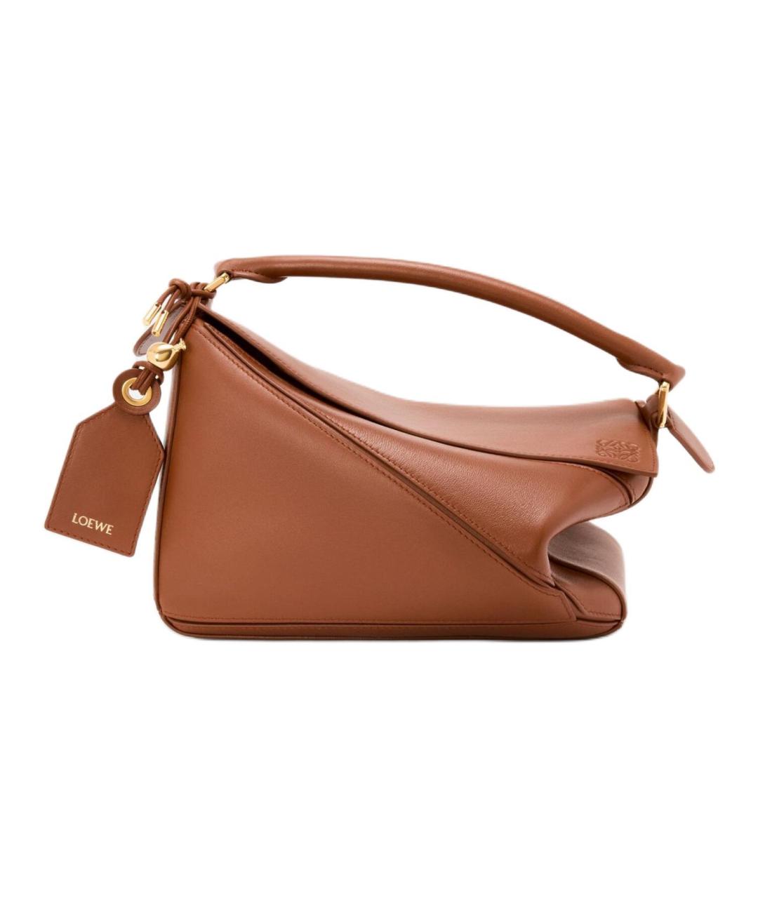 LOEWE Коричневая кожаная сумка через плечо, фото 3