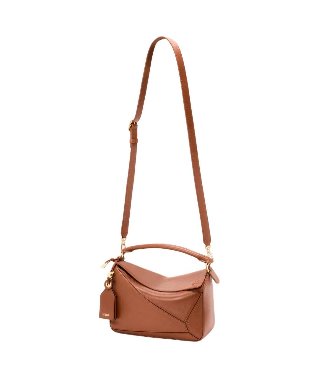 LOEWE Коричневая кожаная сумка через плечо, фото 7