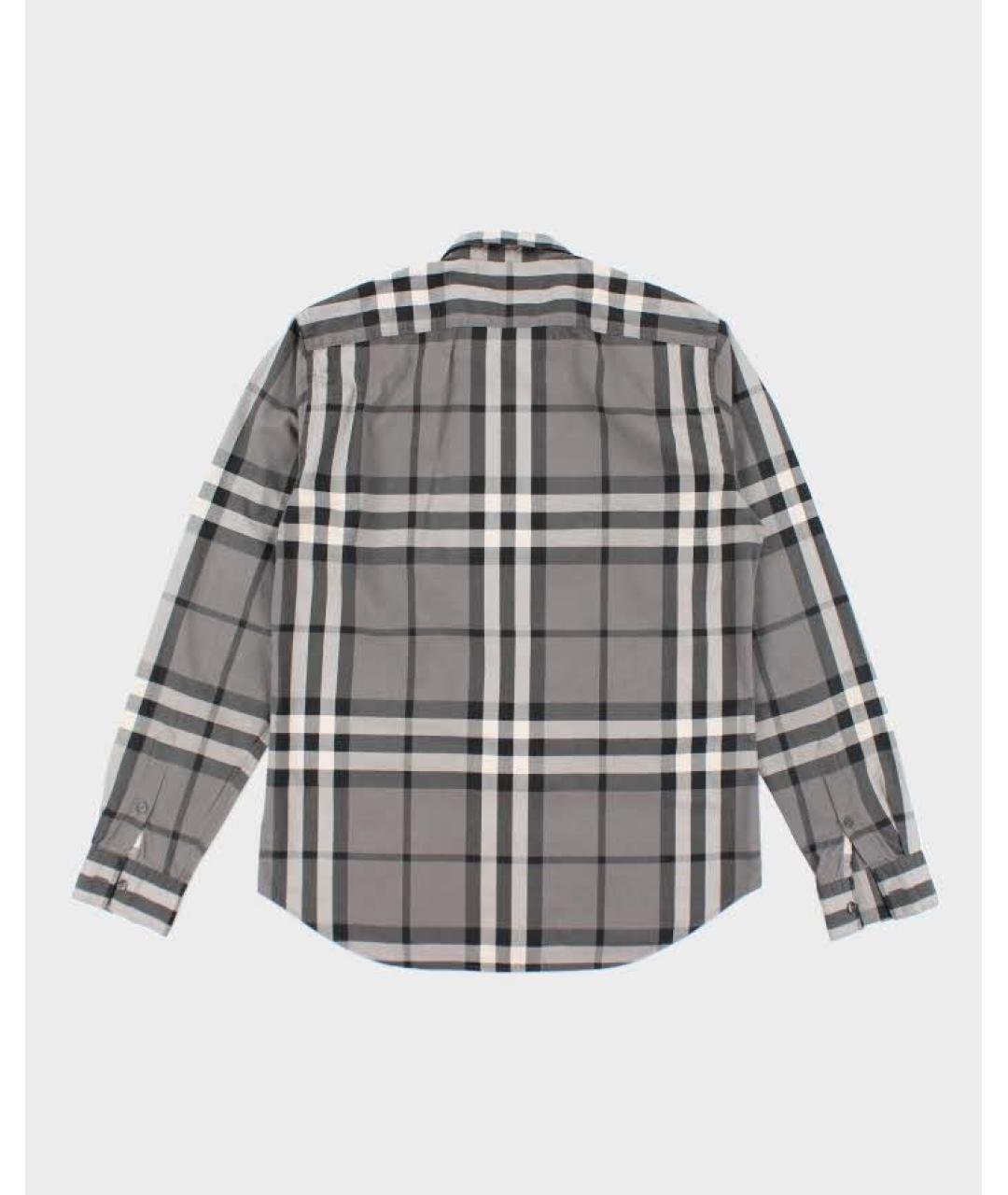 BURBERRY Антрацитовая хлопковая классическая рубашка, фото 2