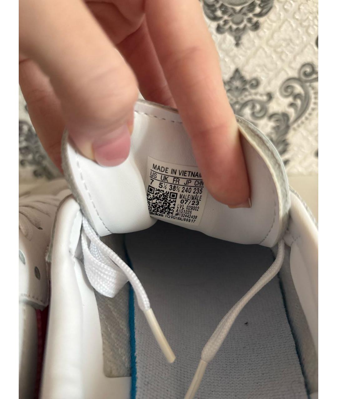 ADIDAS Белые кожаные кеды, фото 6