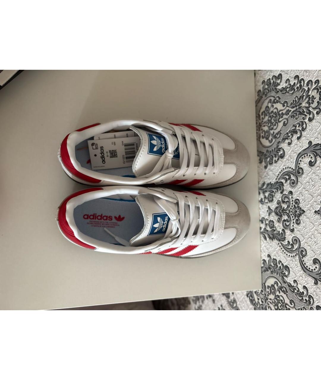 ADIDAS Белые кожаные кеды, фото 3