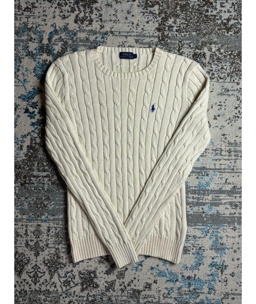POLO RALPH LAUREN Бежевый хлопковый джемпер / свитер, фото 5