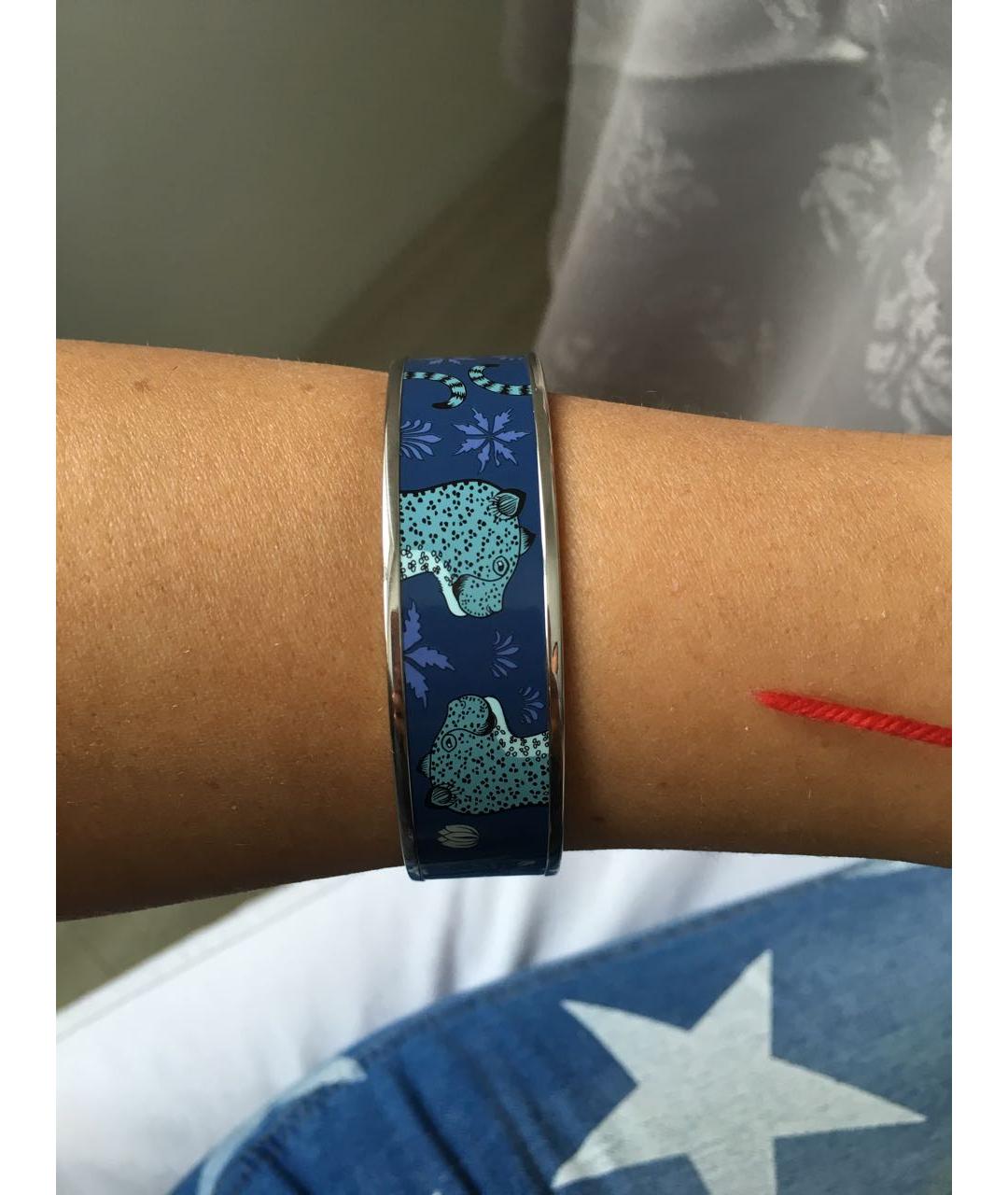 HERMES Синий металлический браслет, фото 8