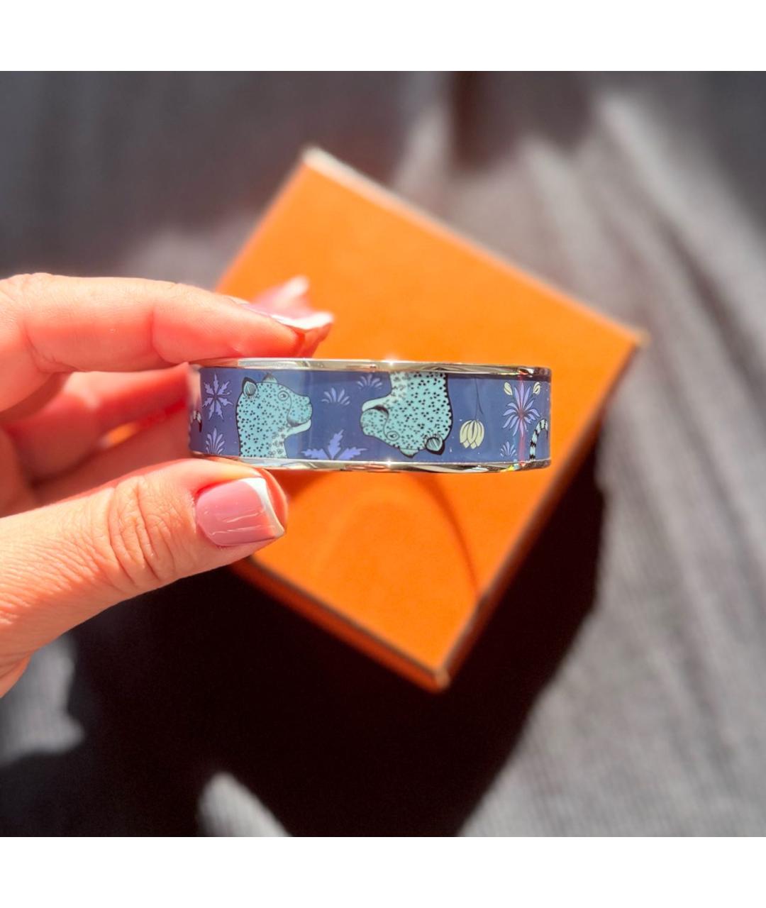 HERMES Синий металлический браслет, фото 5