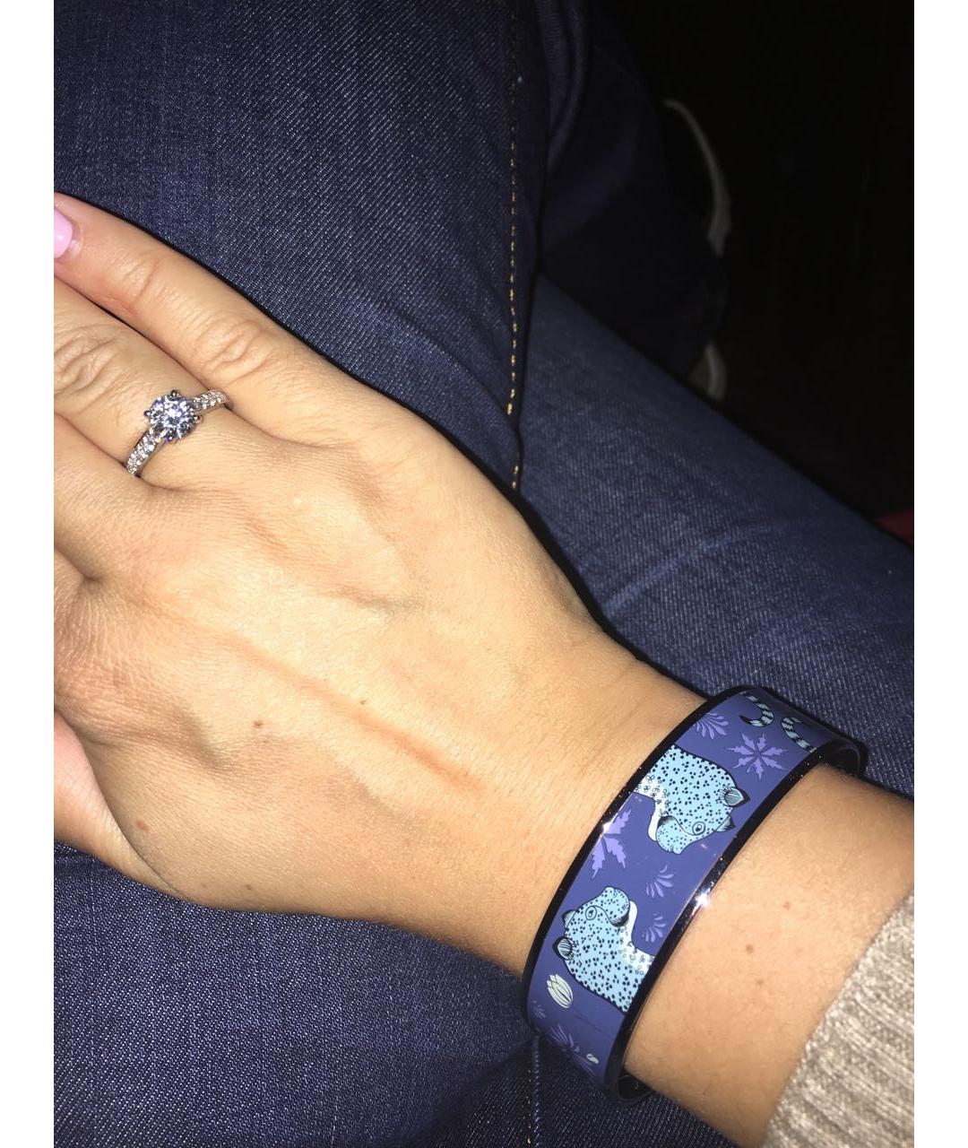 HERMES Синий металлический браслет, фото 7