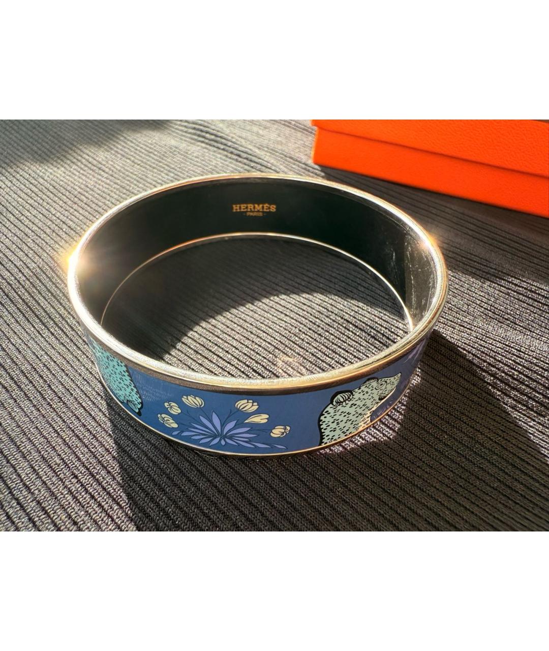 HERMES Синий металлический браслет, фото 2