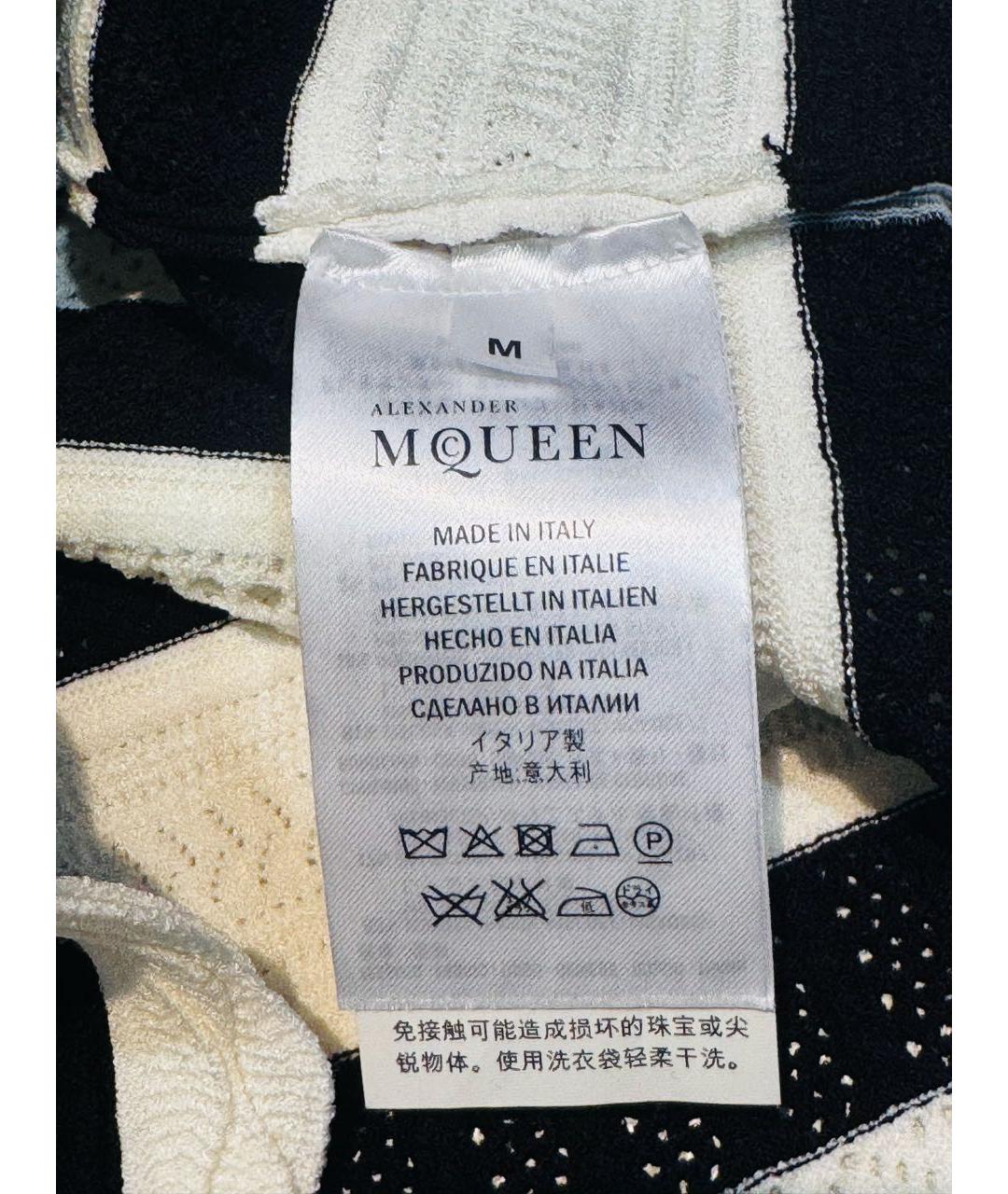ALEXANDER MCQUEEN Белая вискозная юбка миди, фото 5