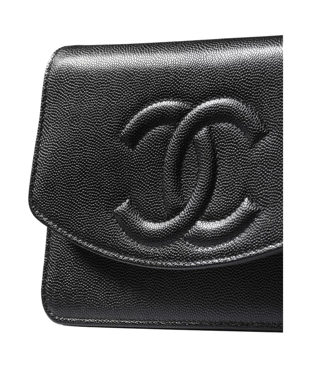 CHANEL Черная кожаная сумка через плечо, фото 4