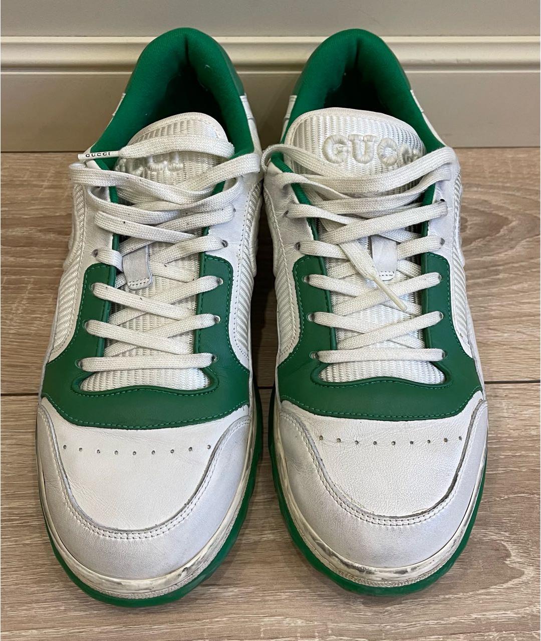 GUCCI Белые кожаные кеды, фото 2