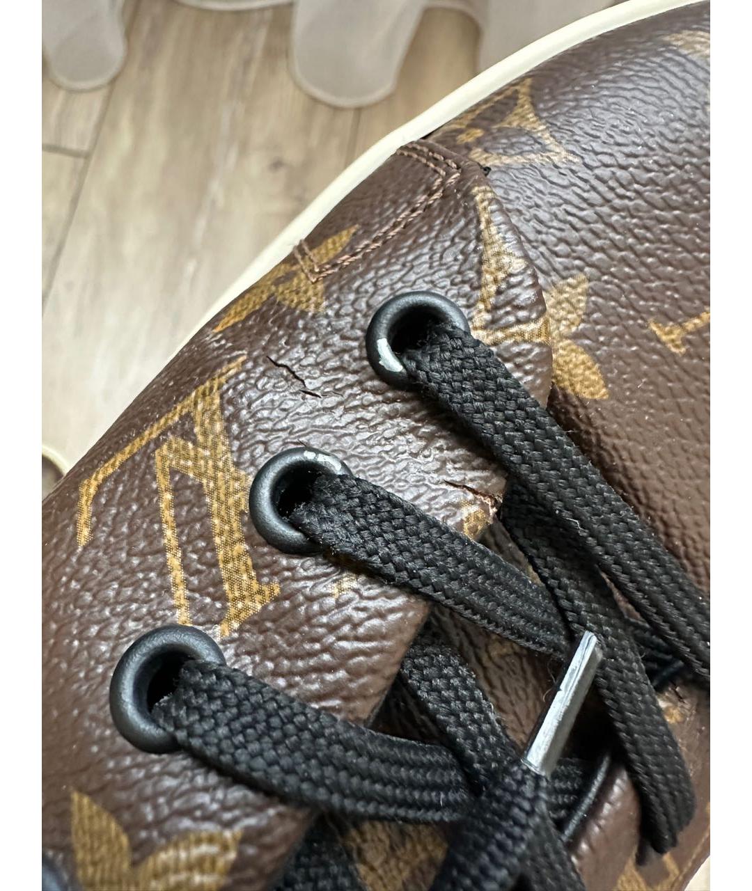 LOUIS VUITTON Коричневые низкие кроссовки / кеды, фото 6