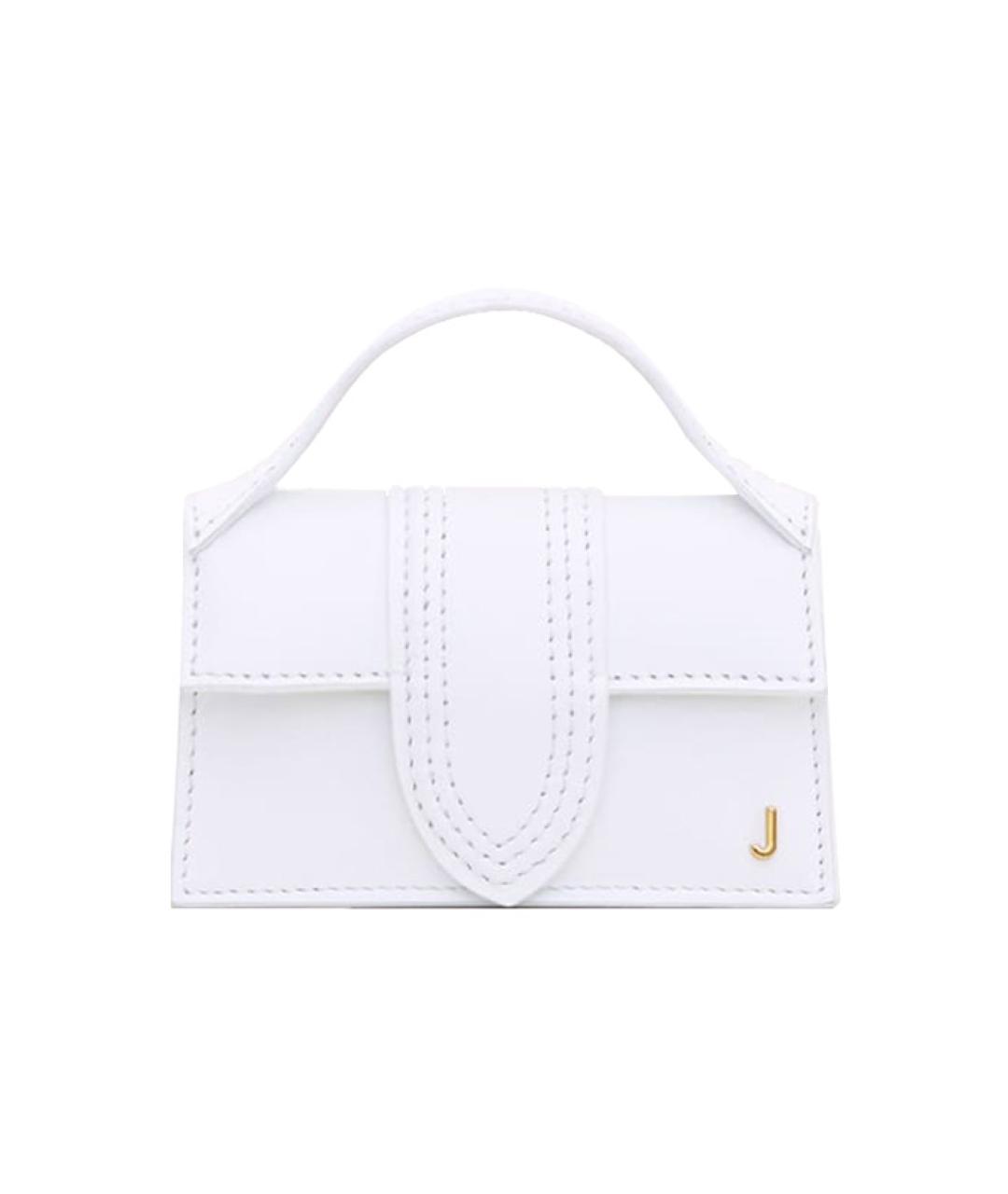 JACQUEMUS Белая кожаная сумка через плечо, фото 1