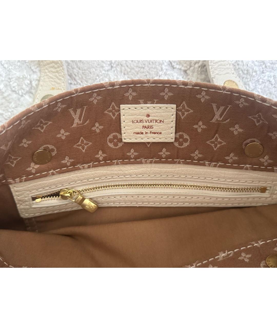 LOUIS VUITTON Коричневая тканевая пляжная сумка, фото 4