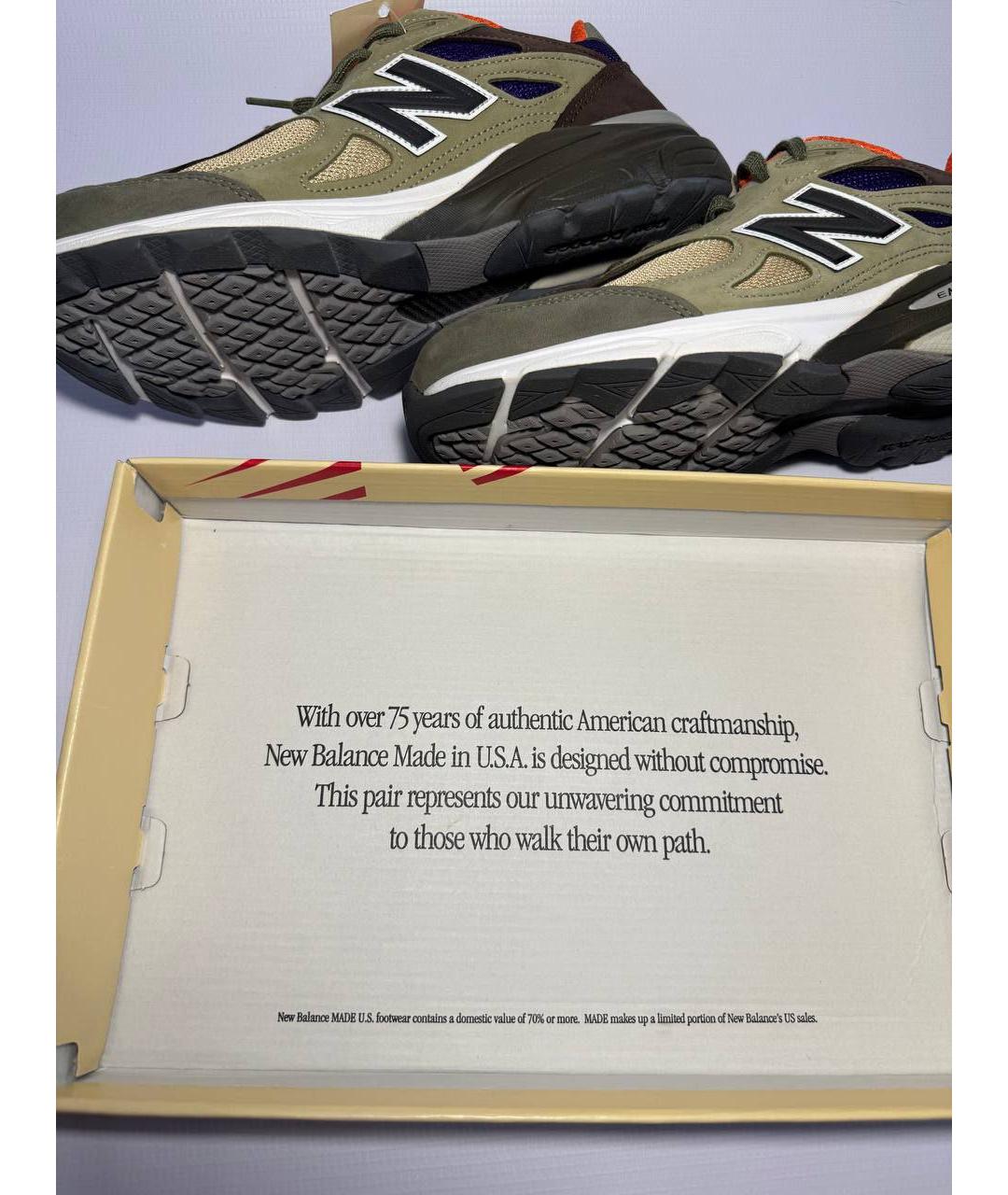 NEW BALANCE Хаки низкие кроссовки / кеды, фото 4