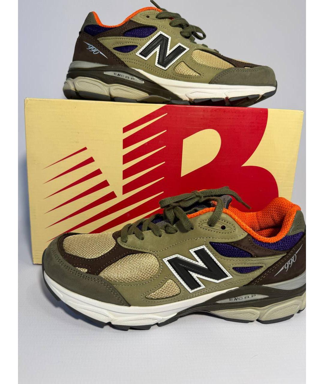 NEW BALANCE Хаки низкие кроссовки / кеды, фото 3
