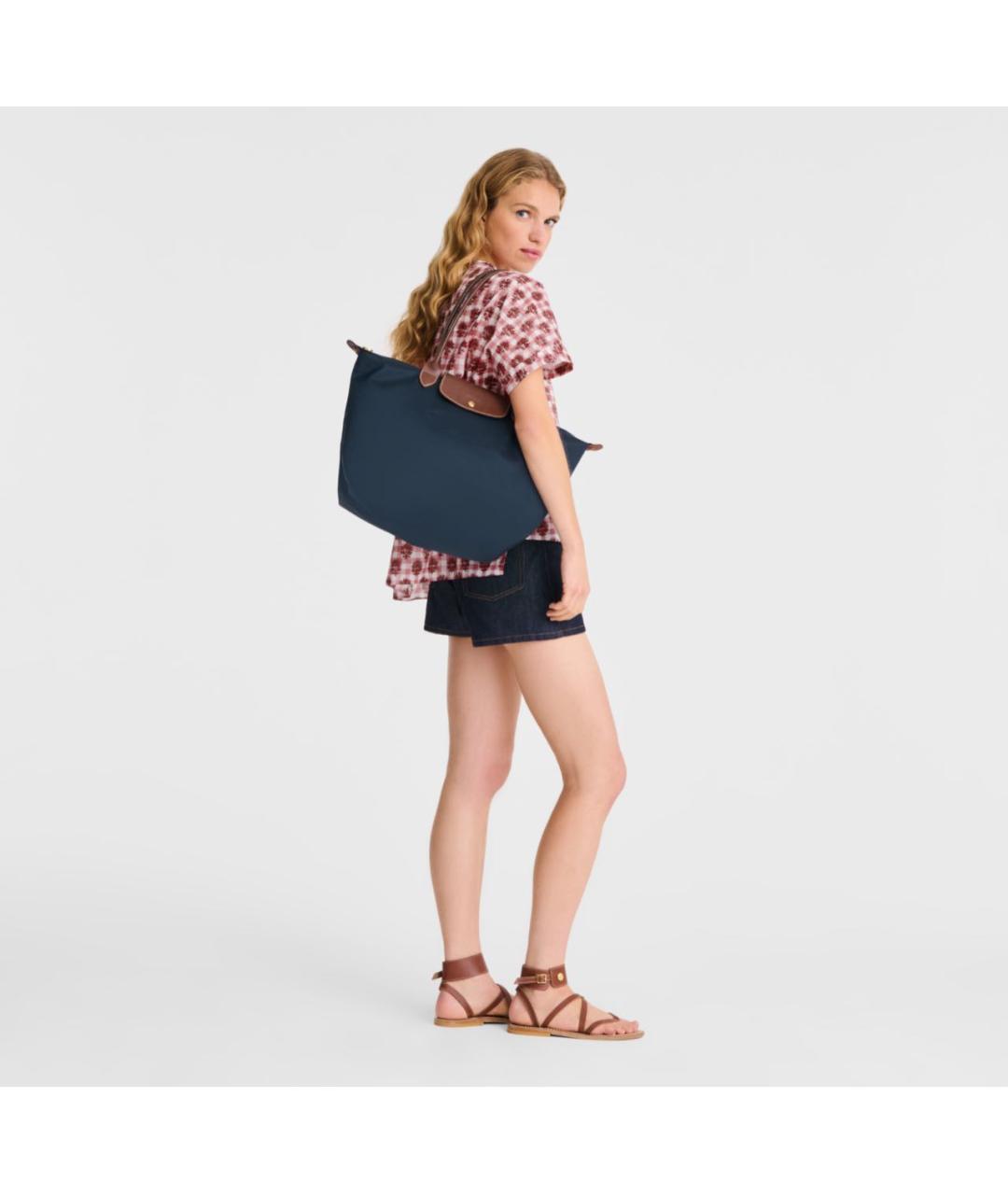 LONGCHAMP Темно-синяя сумка тоут, фото 2
