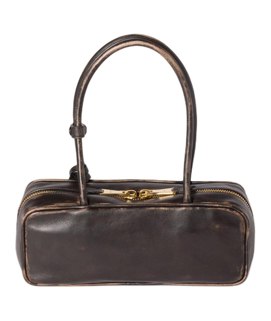 MIU MIU Коричневая кожаная сумка через плечо, фото 3