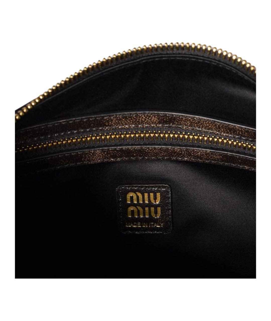 MIU MIU Коричневая кожаная сумка через плечо, фото 5