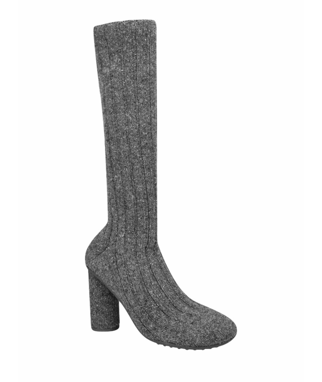 BOTTEGA VENETA Серые текстильные сапоги, фото 1
